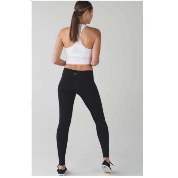 Lululemon Black Wunder Under Leggings Full Length Low Rise - Picture 1 of 13